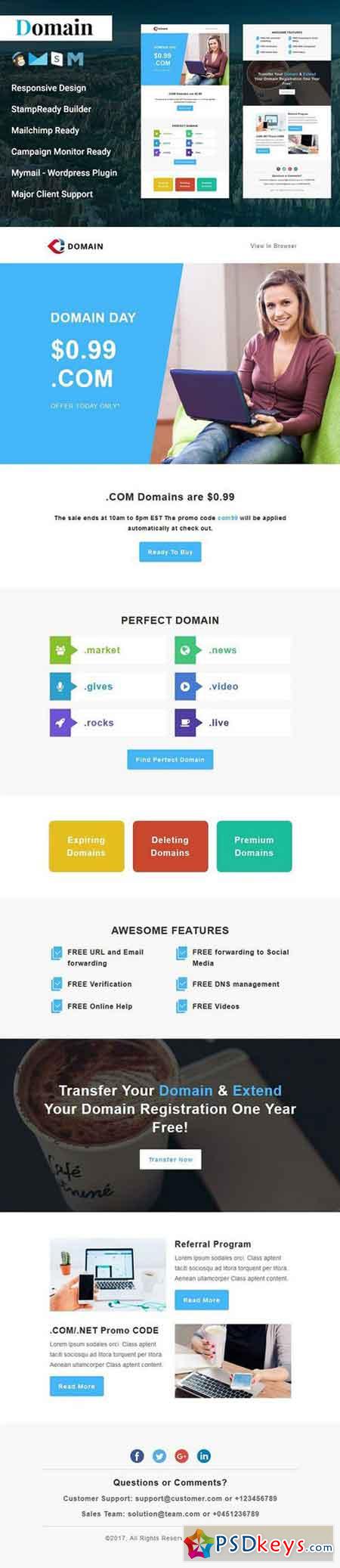 Domain - Responsive Email Template 1926307