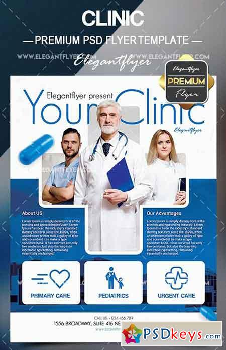Clinic  Flyer PSD Template + Facebook Cover