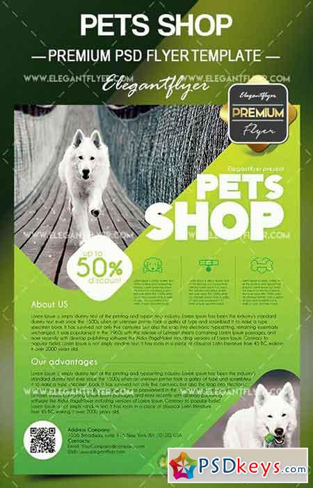 Pets Shop – Flyer PSD Template + Facebook Cover
