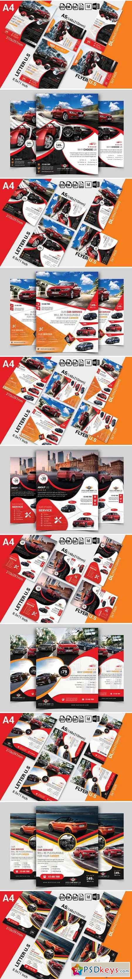 10 Rent A Car Flyers Bundle 1821162