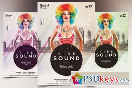 Vibe Sound - PSD Flyer Template 1866708