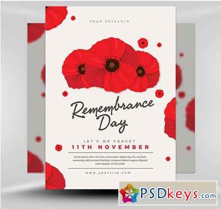 Remembrance Day 2017 Flyer Template