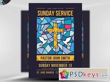 Sunday Service Flyer Template v3