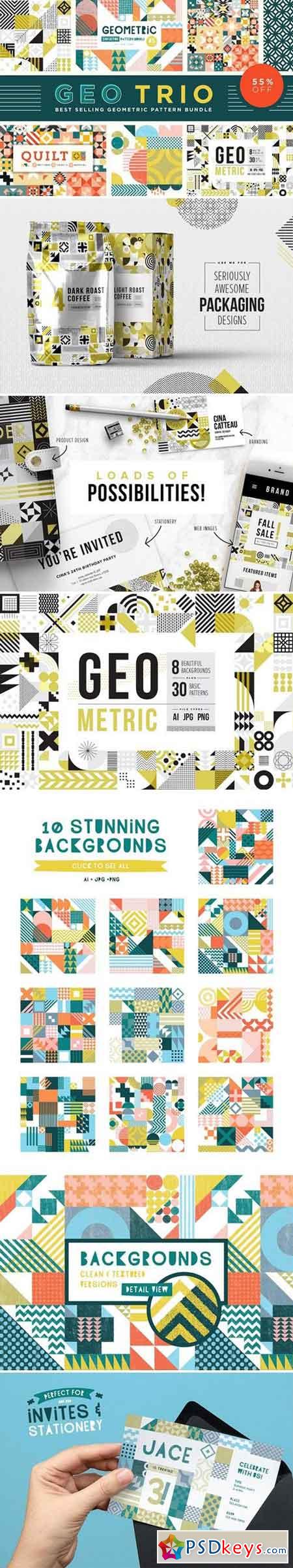 Geo Trio Pattern Bundle 1831570