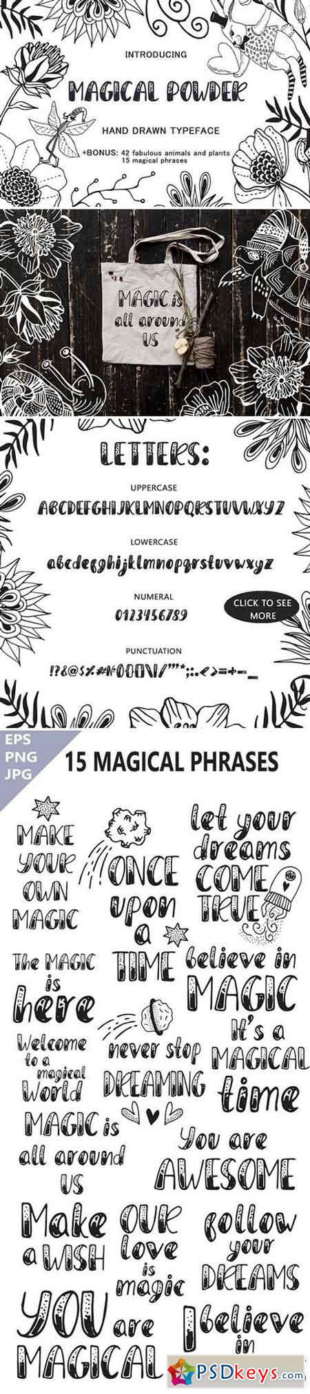 Magical Powder - typeface & elements 1792795