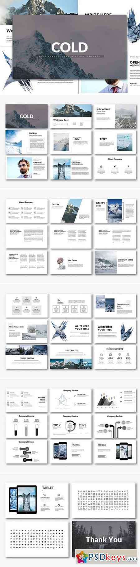 Cold Minimal Powerpoint Template 1943711