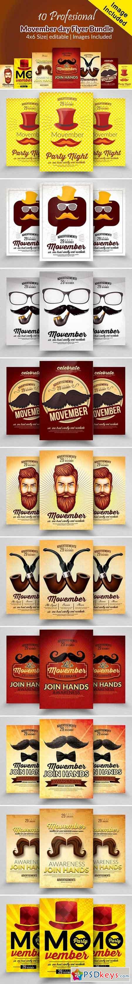 10 Movember Flyer Bundle Vol 01 1925765