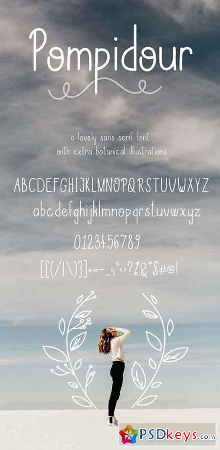 Pompidou Sans Serif with Extras 1393601