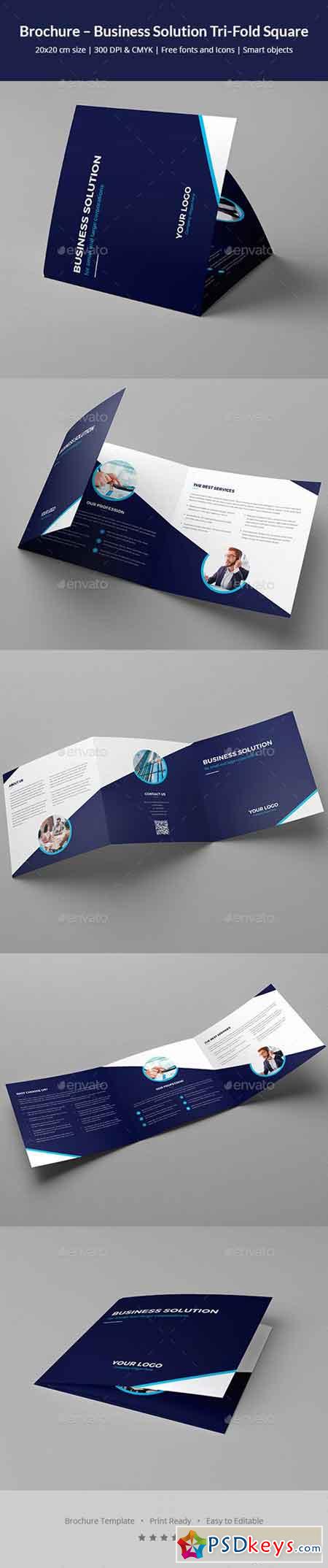 Brochure  Business Solution Tri-Fold Square 20847452