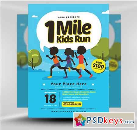 1 Mile Kids Run Flyer Template v2
