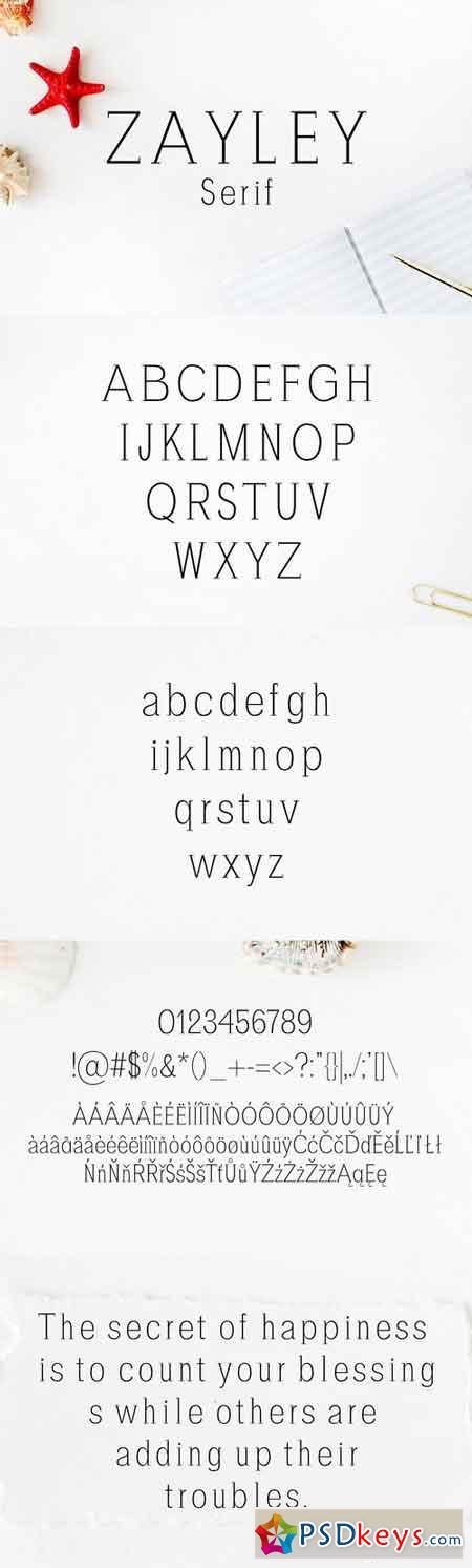 Zayley Serif Regular Font 1955057