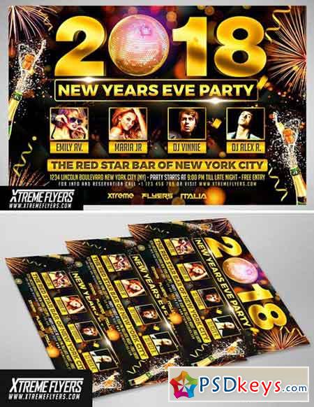 New Years Eve Flyer Template 1814825