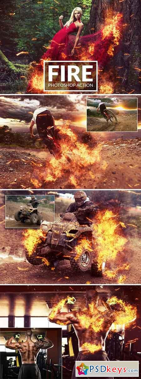 Fire Photoshop Action 1993790
