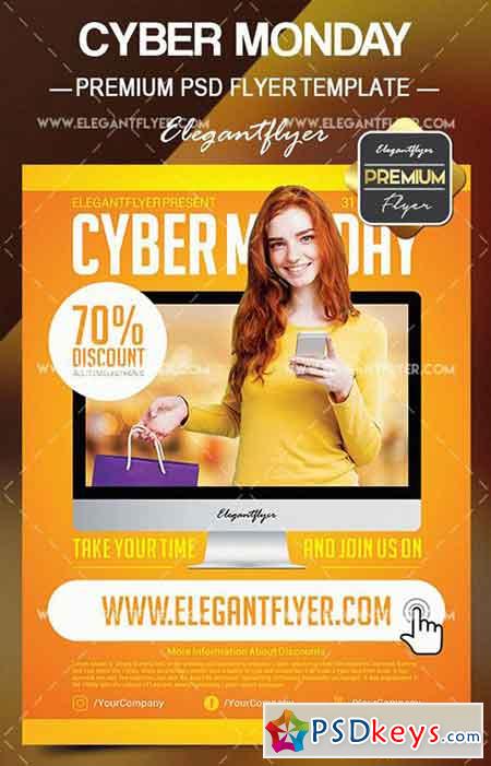Cyber Monday – Flyer PSD Template + Facebook Cover