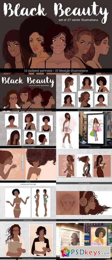 Black Beauty Vector Set Vol. 1 1347195