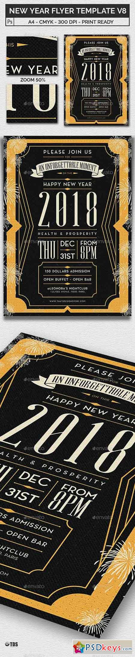 New Year Flyer Template V8 20921350