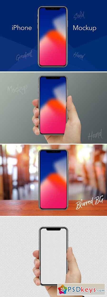 iPhone X Mockup with Hand 1956633