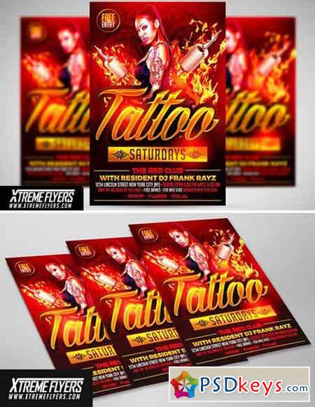 Tattoo Party Flyer Template 1811420