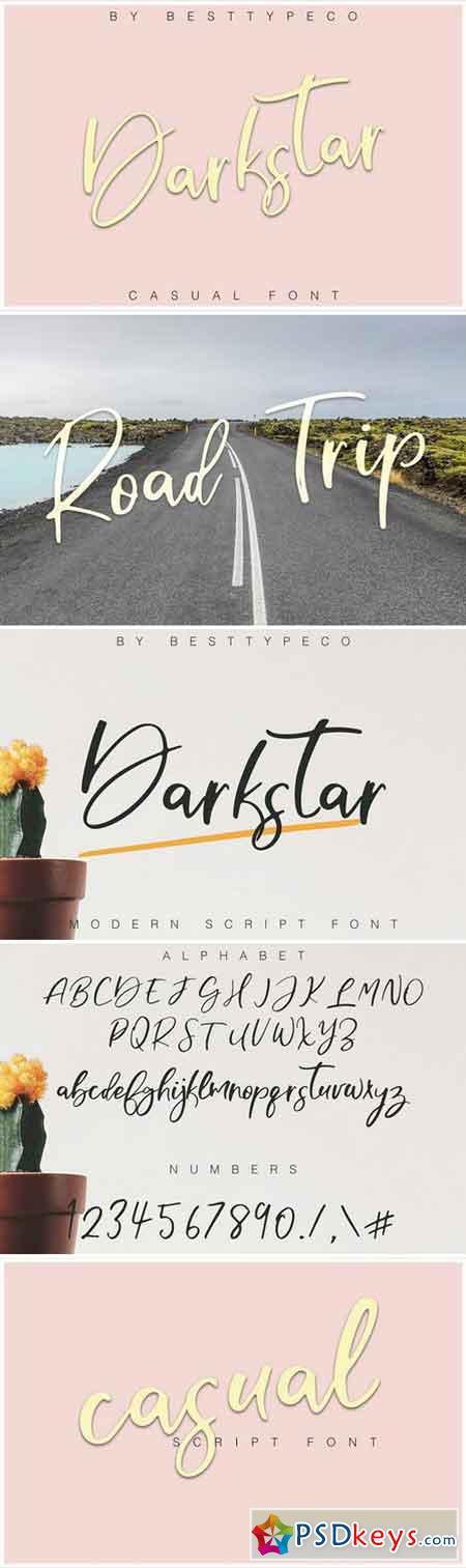 Darkstar Script Font 1807100