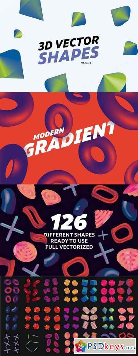 3D Gradient Shapes 1359459
