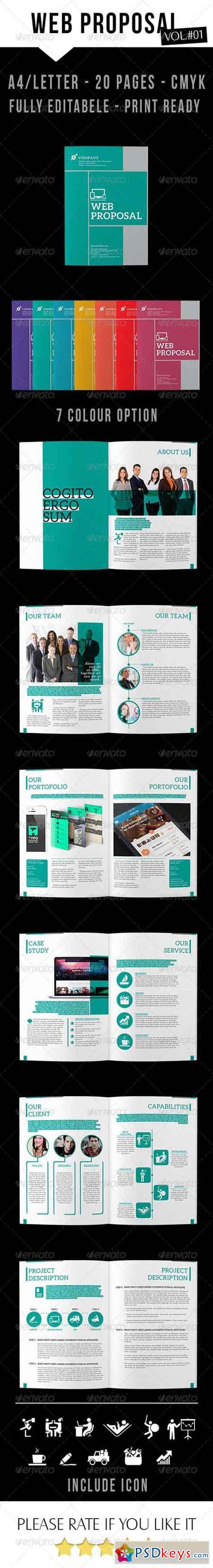 Clean Web Proposal InDesign 8028633