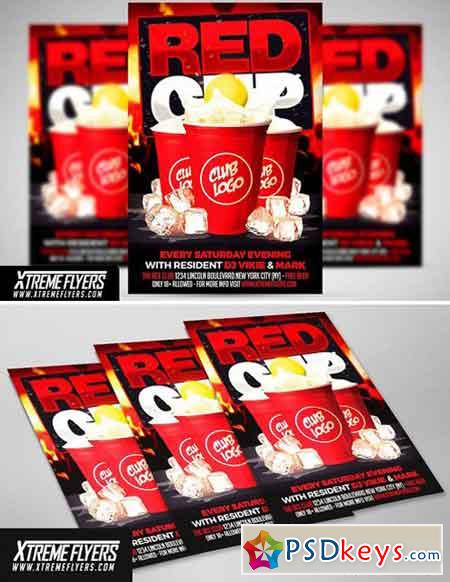 Red Cup Party Flyer Template 1811324