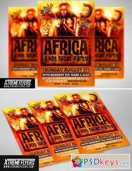 Africa Party Flyer Template 1811220