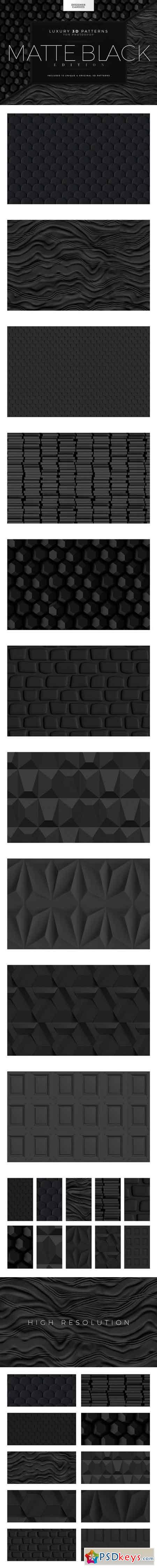 3D Patterns Matte Black Edition 1956517