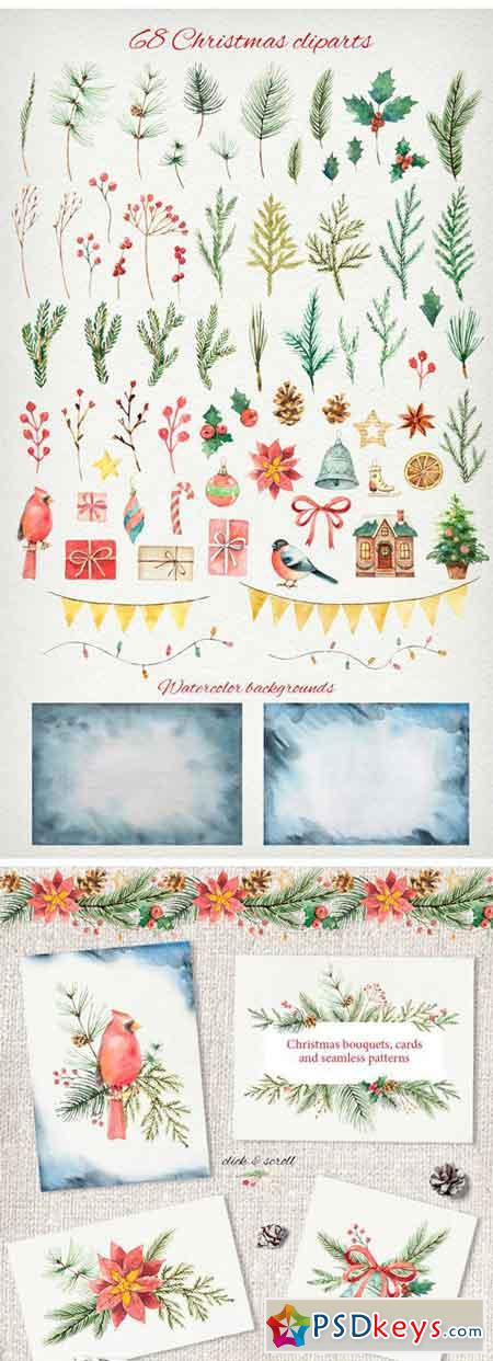 Watercolor Christmas Collection 1988978