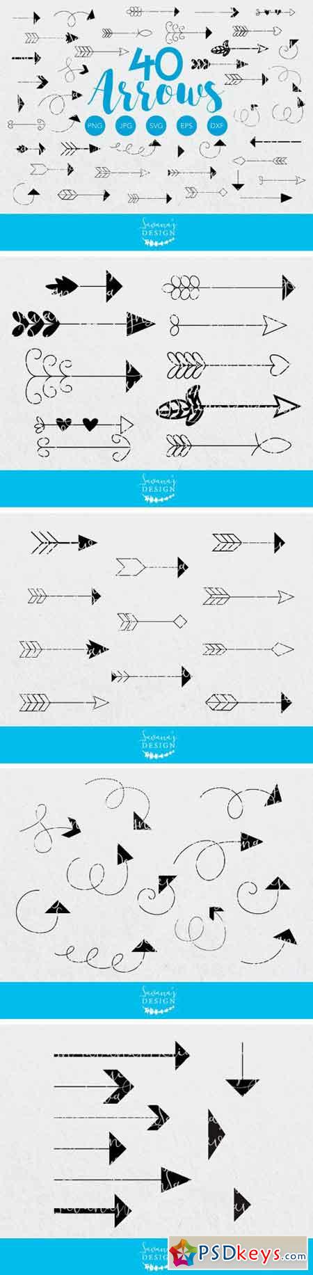 Vector Boho Arrows Bundle Clipart 1988325