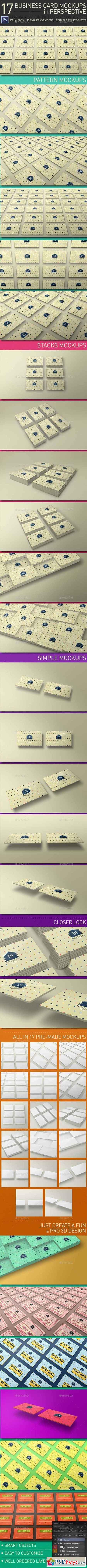 Business Card Mockups in Perspective 11862546