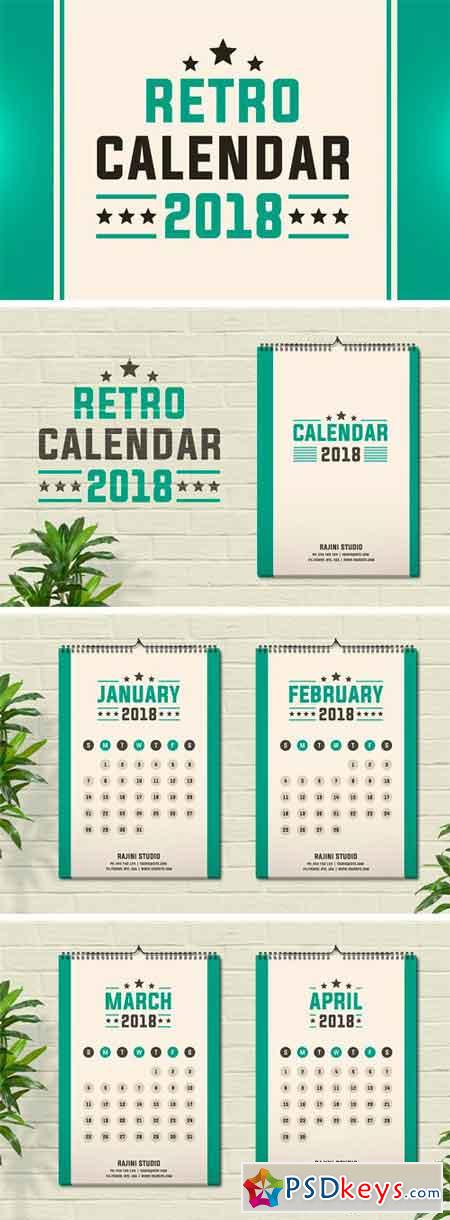 Retro Calendar 2018 2011031