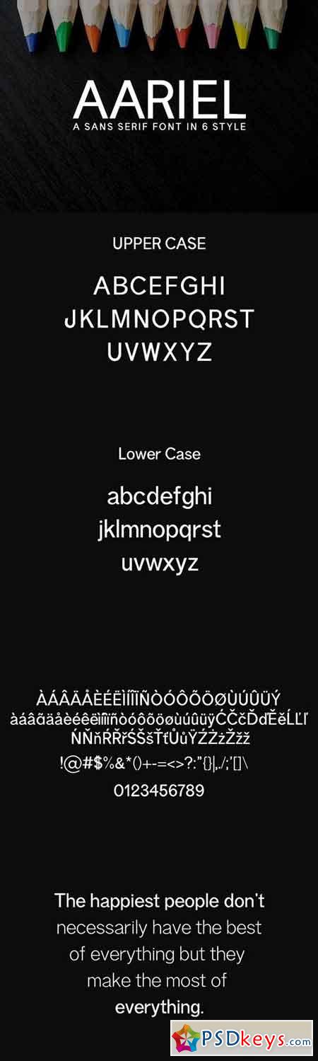 Aariel Sans Serif Typeface 1435026