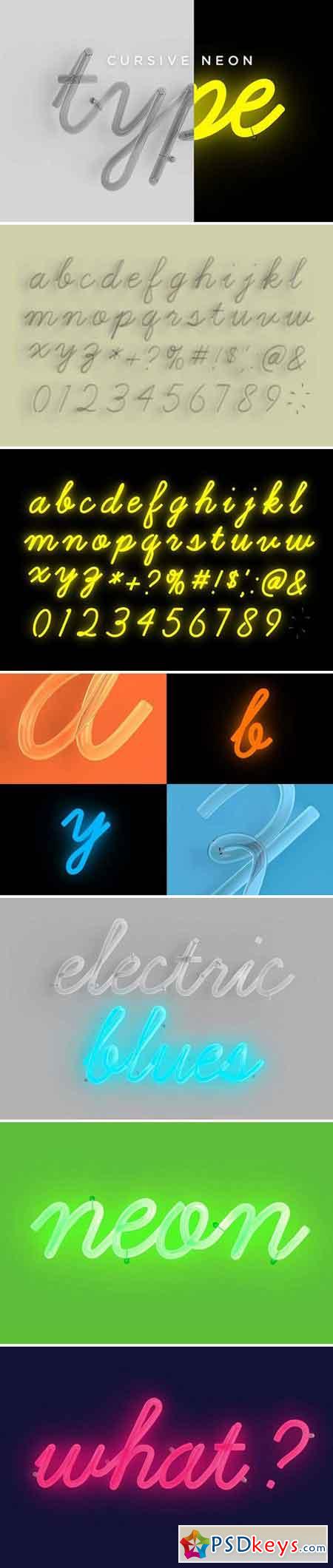 Cursive Neon Type 1319086