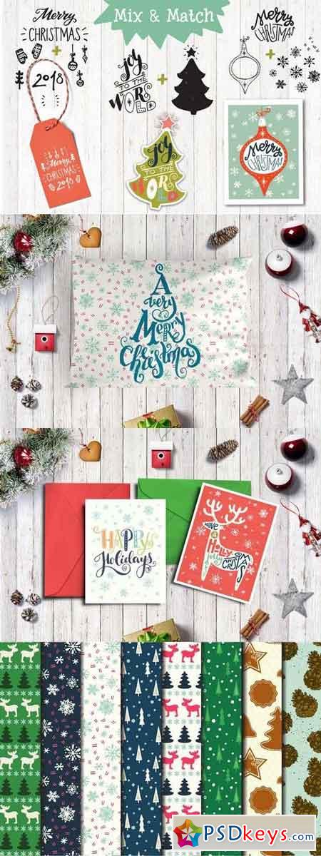 Christmas Helper Lettering & Clipart 1777988