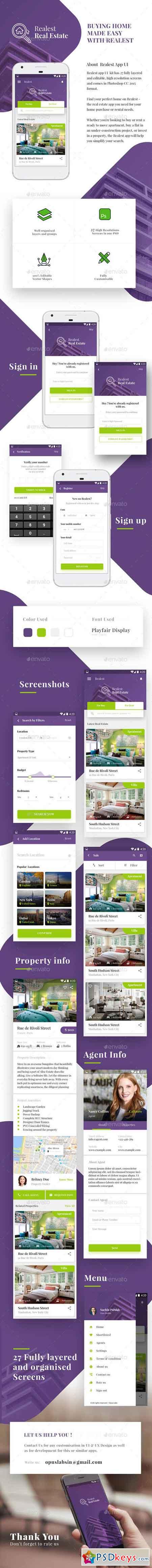 Real Estate App Android & iOS UI Realest 20910009