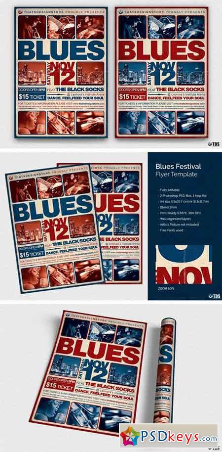Blues Festival Flyer Template V2 2021256