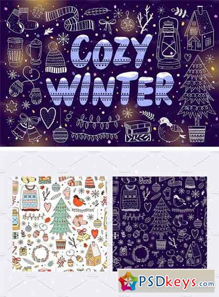 Cozy Winter Illustrations + Patterns 2008536