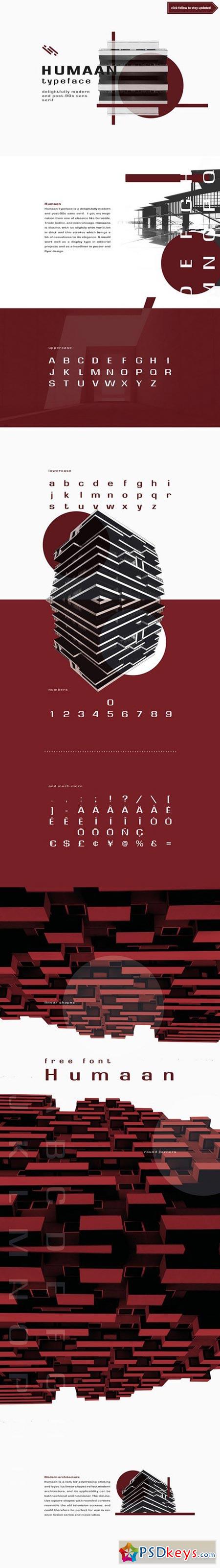 Humaan Typeface 2 Font