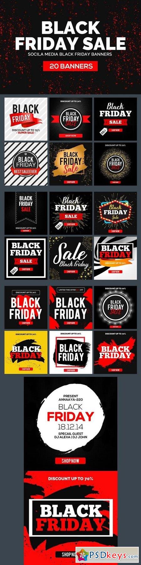 20 Black Friday Banners 1073259