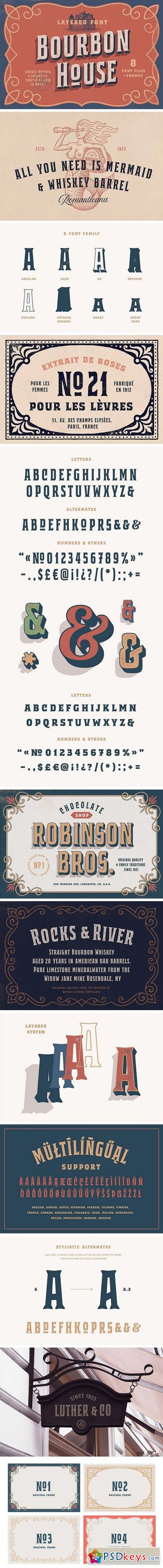 Bourbon House font + Frames 1930873