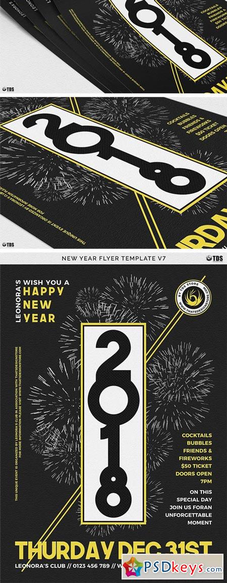 New Year Flyer Template V7 2008633
