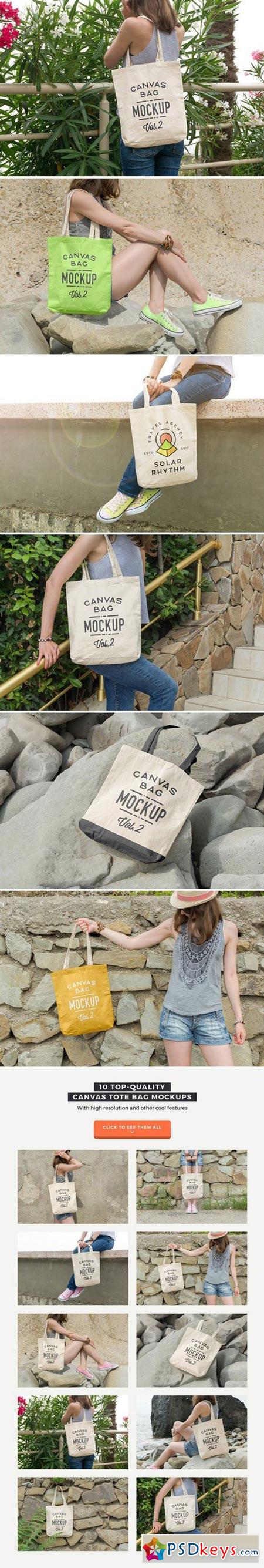 Canvas Tote Bag Mockups Pack Vol. 2 1955623