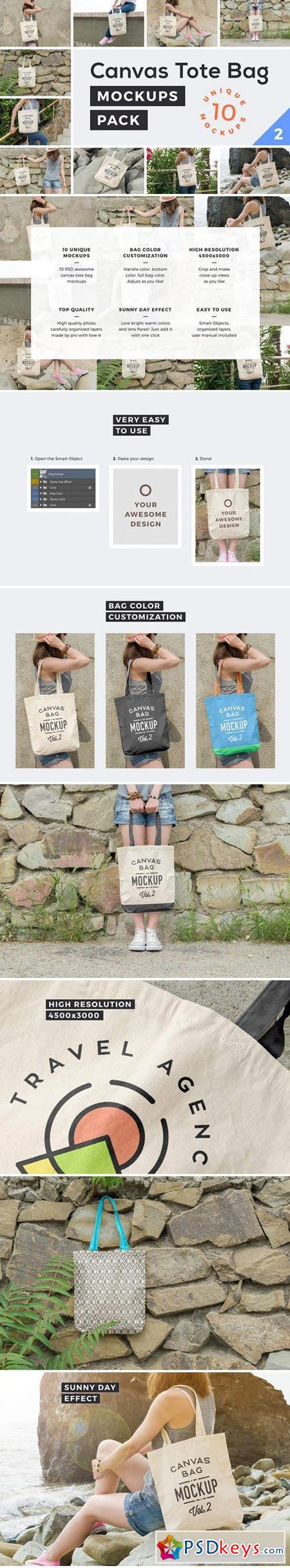 Canvas Tote Bag Mockups Pack Vol. 2 1955623