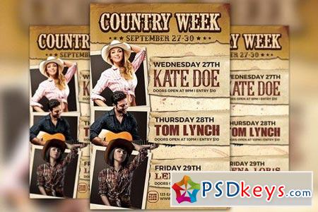Country Week Flyer Template 1773344