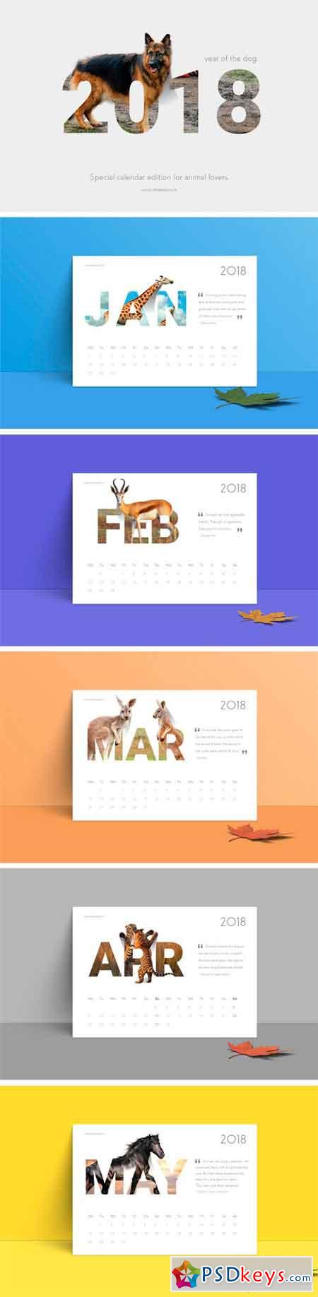 2018 Calendar Animals 2009222