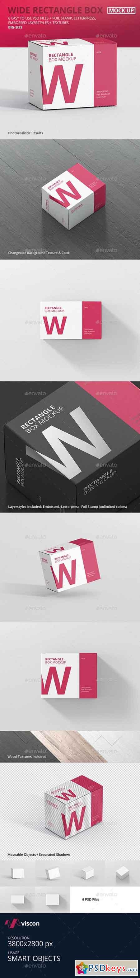 Box Mockup - Wide Rectangle Big Size 21042910