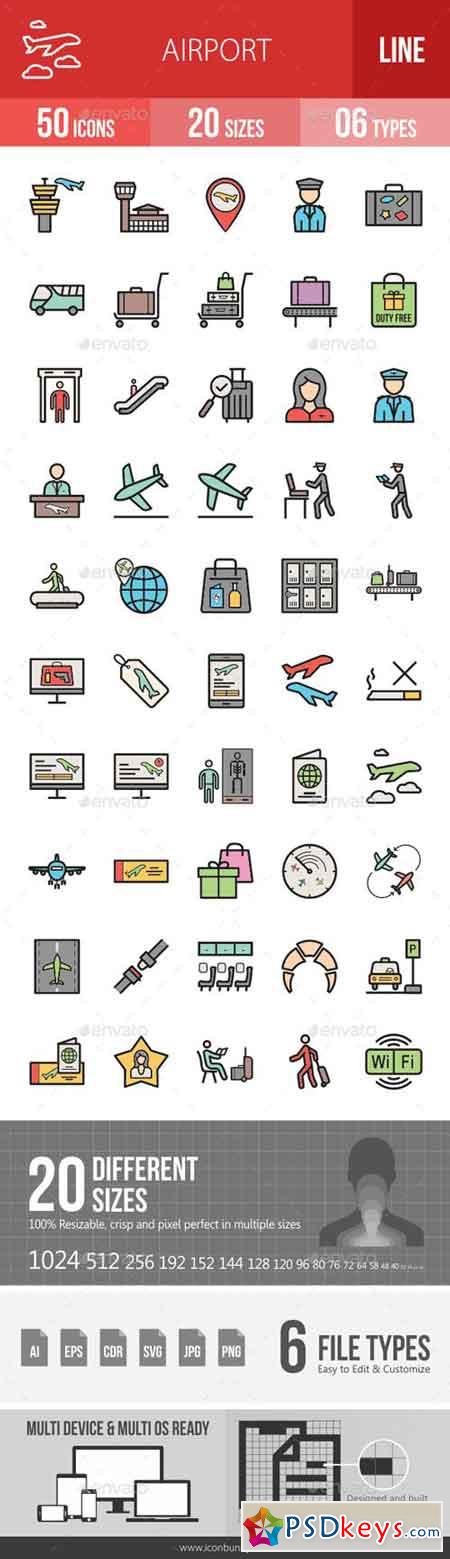 Airport Filled Line Icons 19294674
