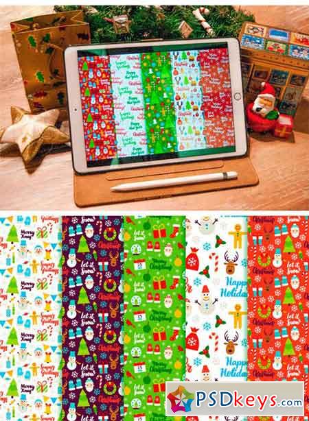 Merry Christmas Seamless Patterns 2039592