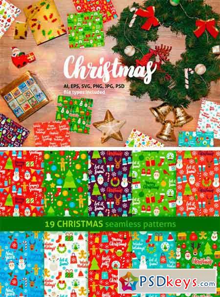 Merry Christmas Seamless Patterns 2039592